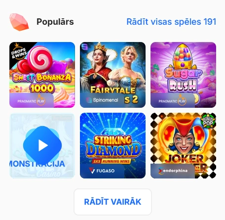 Ice Casino mobilās spēles